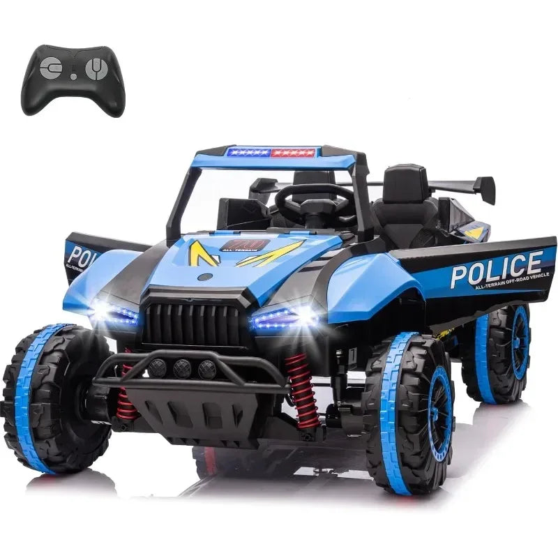 24V Police Ride On Car With Remote Control Smooth Ride - ToylandEU