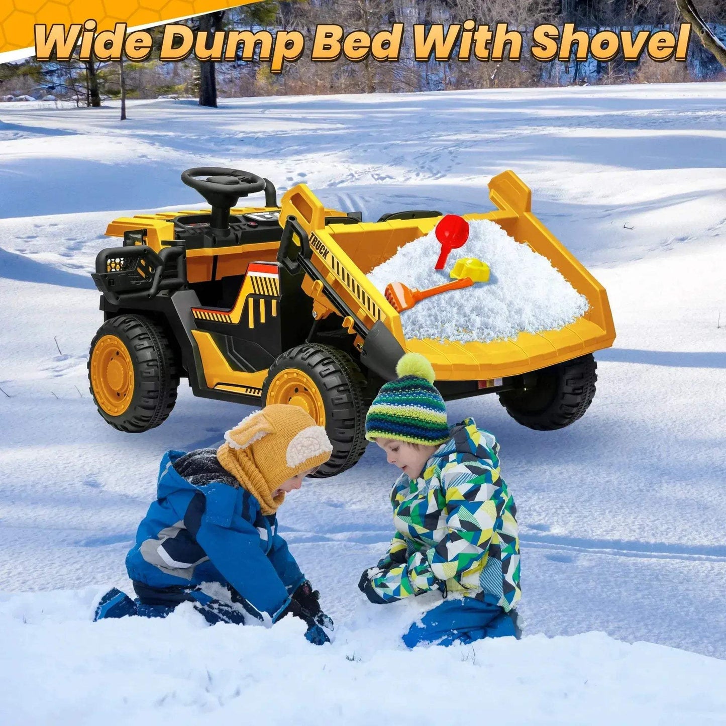  24V Remote Control Ride On Dump Truck Dual Seats -  ToylandEU™
