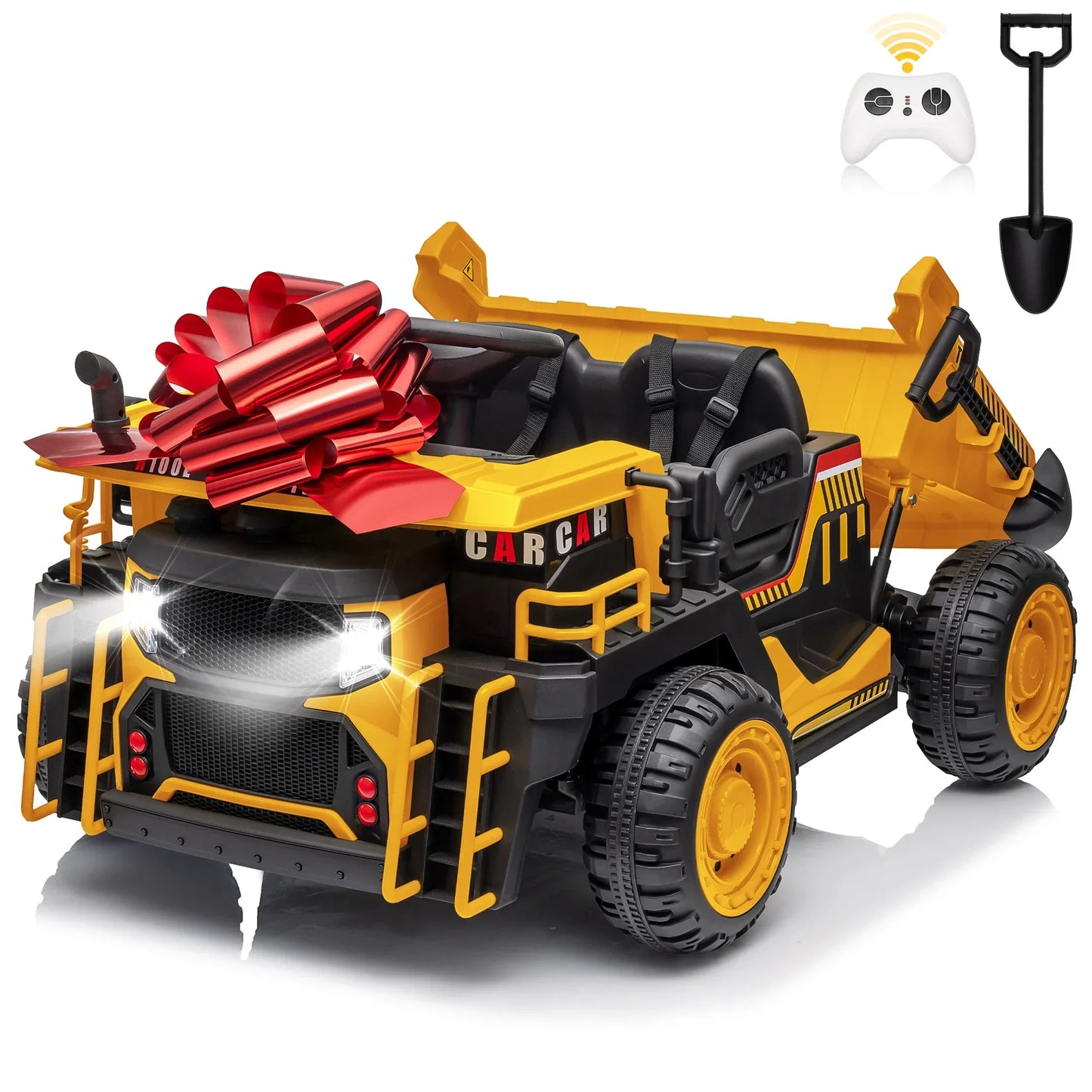 24V Remote Control Ride On Dump Truck With Dual Seats - ToylandEU