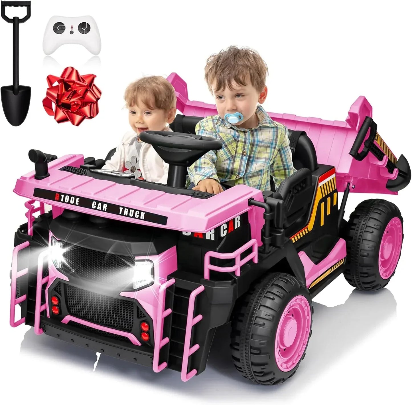 24V Remote Control Ride On Dump Truck With Dual Seats - ToylandEU