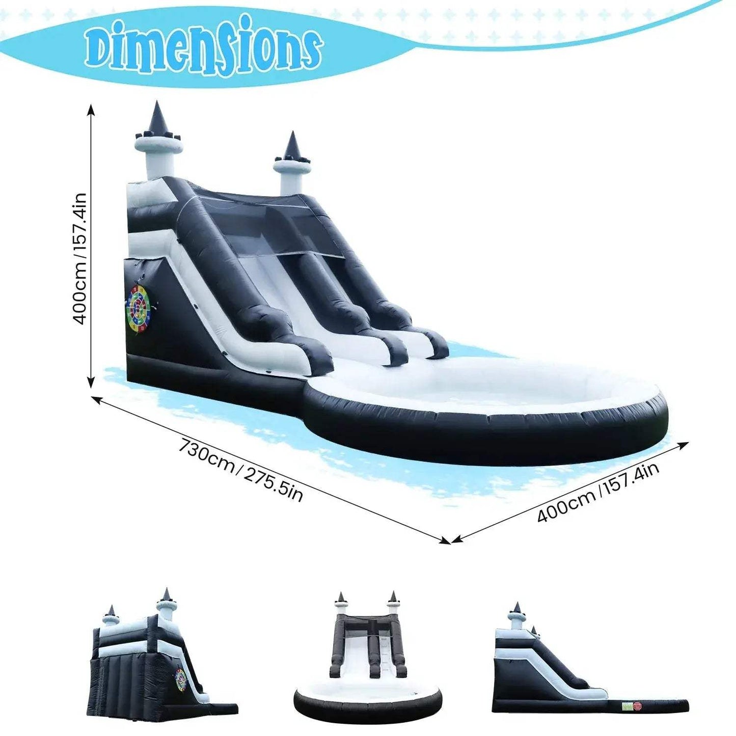 24ft Commercial PVC Inflatable Water Slide For Big Kids Parties - ToylandEU