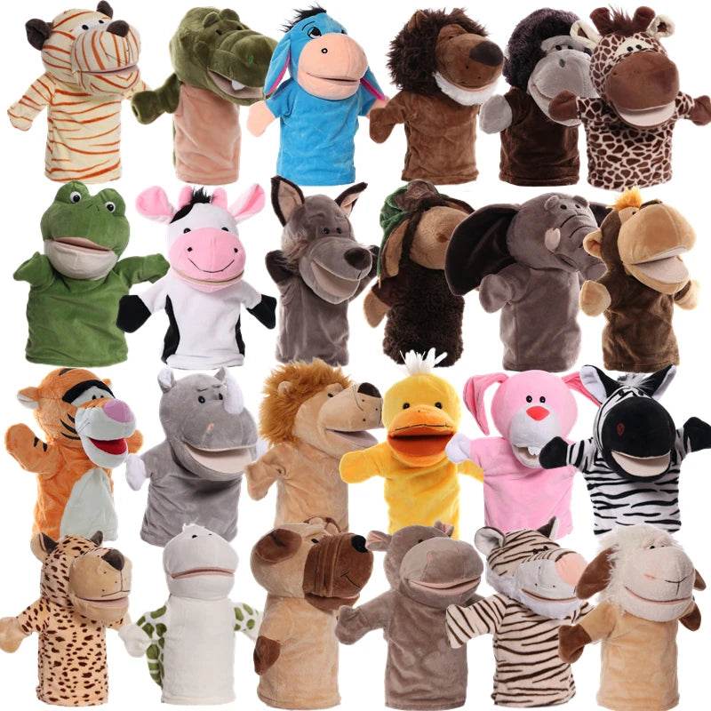 25cm Kawaii Animal Finger Puppet Plush Doll for Storytelling Fun - ToylandEU