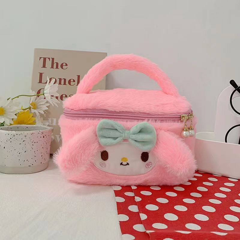 25cm Kulomi Plush Backpack with Sanrio Plush Toys - Cute Melody Cosmetic Bag - ToylandEU