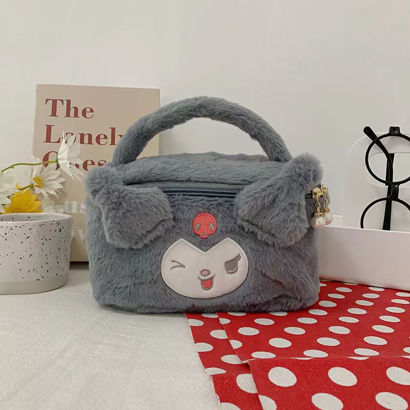 25cm Kulomi Plush Backpack with Sanrio Plush Toys - Cute Melody Cosmetic Bag - ToylandEU