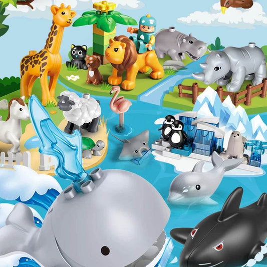 26-Piece Jumbo Farm Animal Building Blocks Set for Creative Play - ToylandEU
