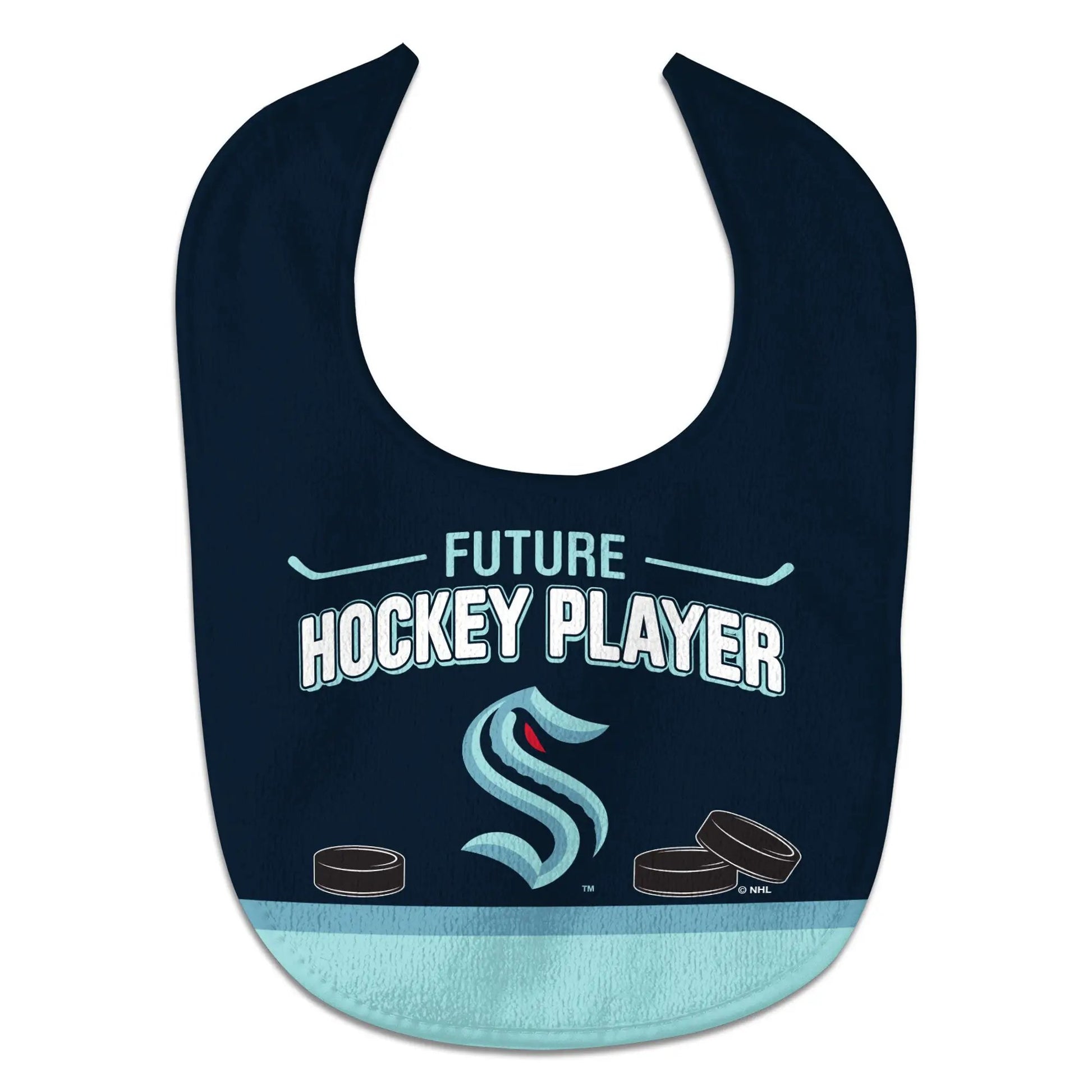 Seattle Kraken Baby Bib All Pro Style Future Hockey Player Design
