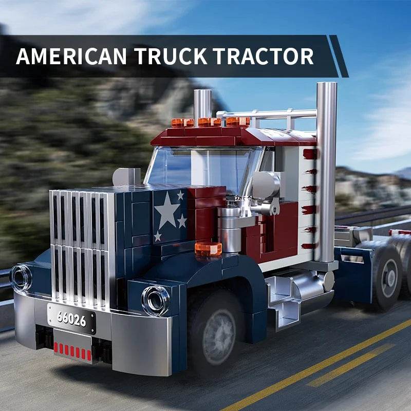 268PCS American Truck Head Building Blocks DIY Toys For Kids - ToylandEU