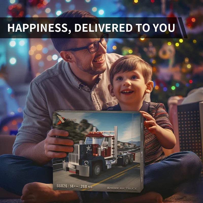 268PCS American Truck Head Building Blocks DIY Toys For Kids - ToylandEU
