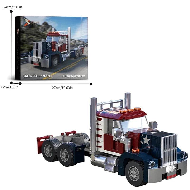 268PCS American Truck Head Building Blocks DIY Toys For Kids - ToylandEU