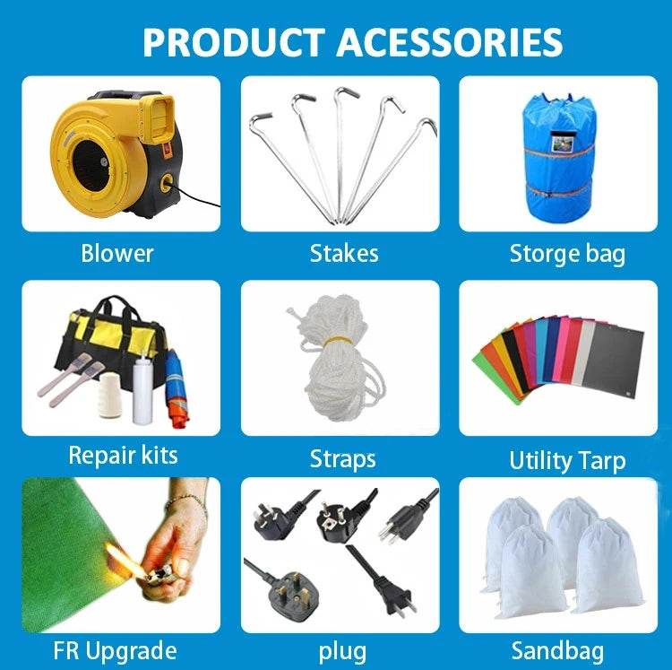 26FT Large LED Inflatable Air Club Tent House With Blower - ToylandEU