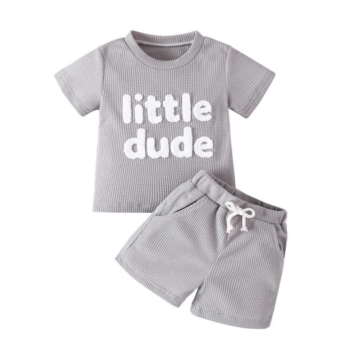 Children'S Waffle Suit | Cotton Blend | Short Sleeve | Sizes 70-100