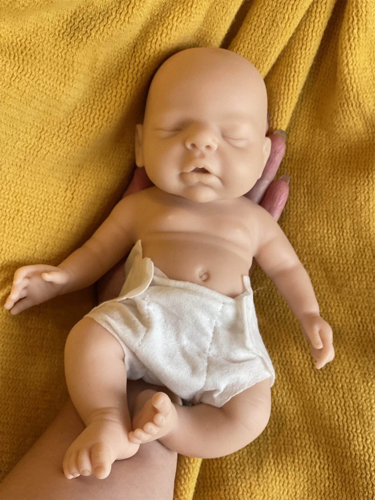 26cm Washable Dark Skin Solid Bebe Reborn Girl With Rooted Black Hair 3D Painted Skin Full Body Silicone Lifelike Reborn Dolls - ToylandEU