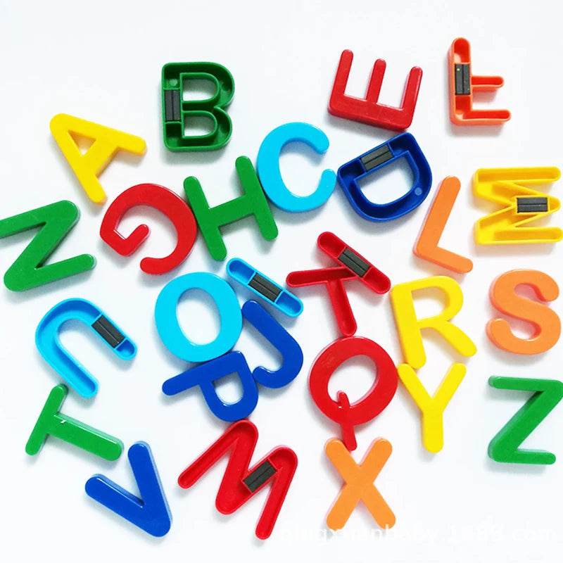 26pcs Magnetic Learning Alphabet Letters Plastic Refrigerator Stickers for Kids Spelling and Counting - ToylandEU