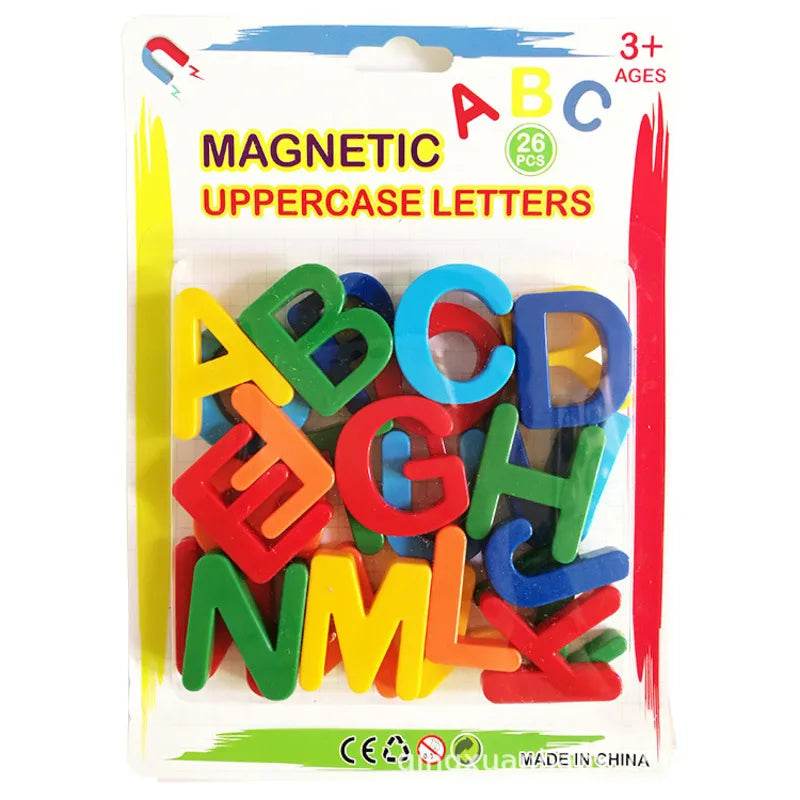 26pcs Magnetic Learning Alphabet Letters Plastic Refrigerator Stickers for Kids Spelling and Counting - ToylandEU