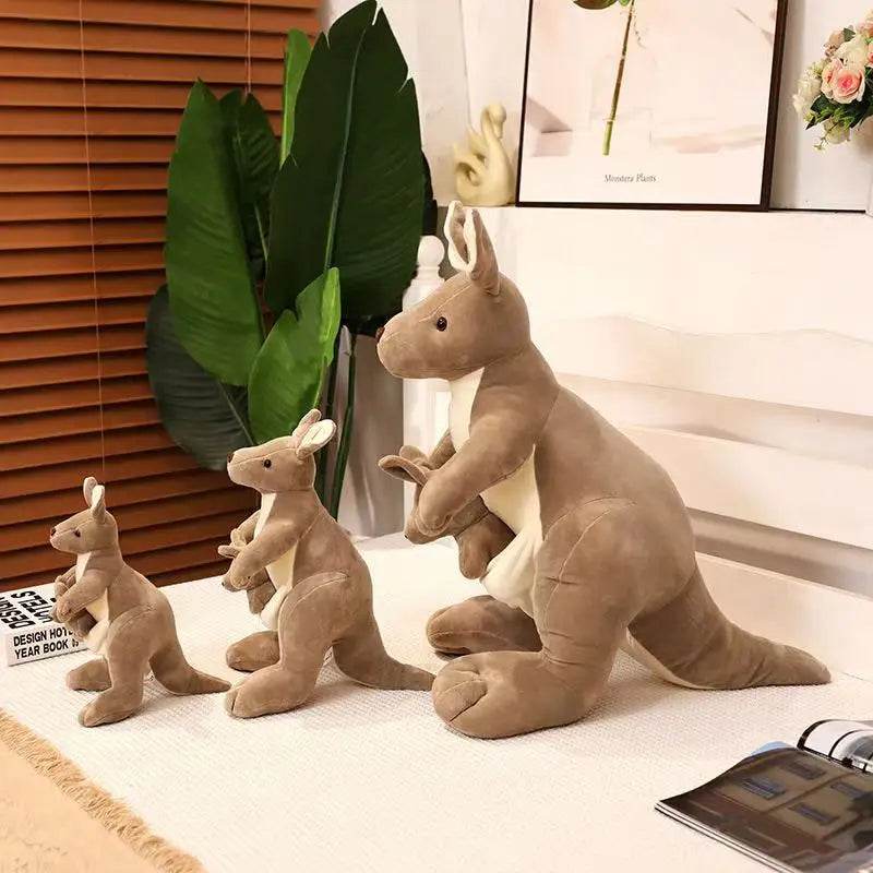 27/35/60cm Mother and Child Kangaroo Doll Simulation Plush Toy Handmade Cartoon Anime Pillow Cushion Home Decor - ToylandEU