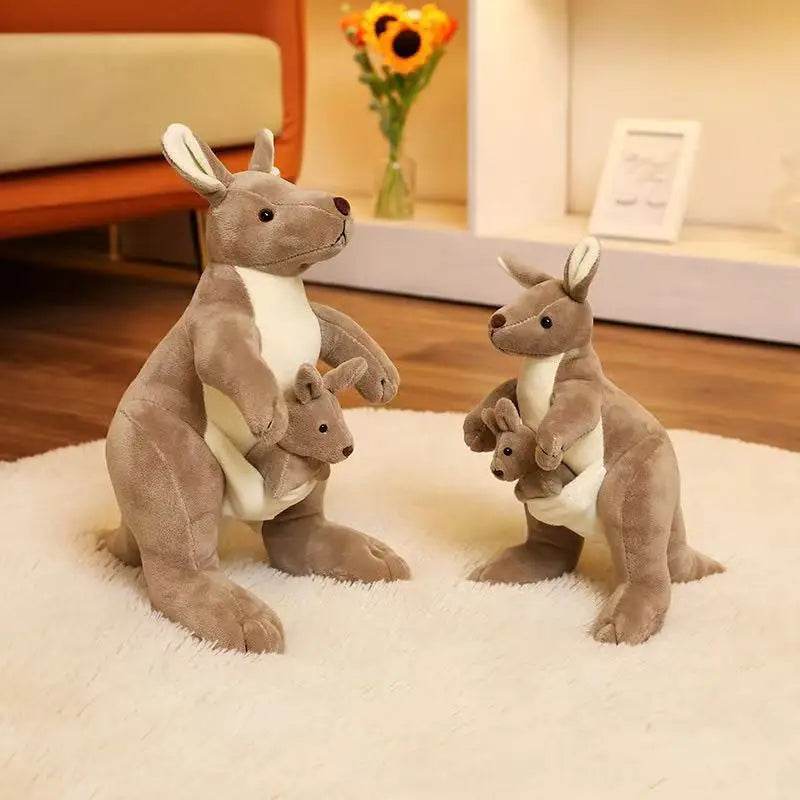 27/35/60cm Mother and Child Kangaroo Doll Simulation Plush Toy Handmade Cartoon Anime Pillow Cushion Home Decor - ToylandEU