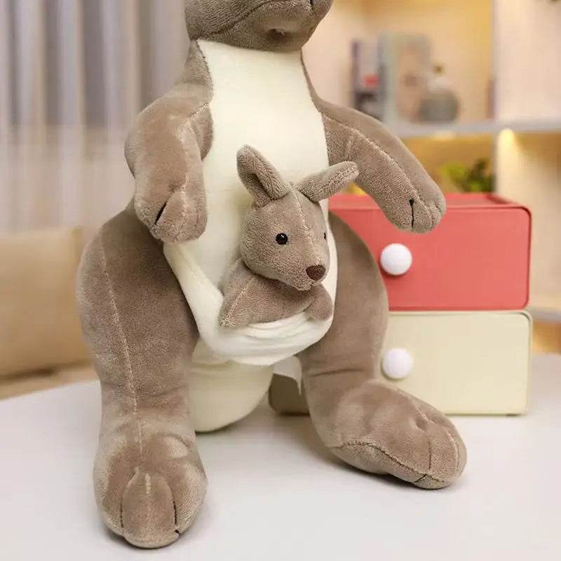 27/35/60cm Mother and Child Kangaroo Doll Simulation Plush Toy Handmade Cartoon Anime Pillow Cushion Home Decor - ToylandEU