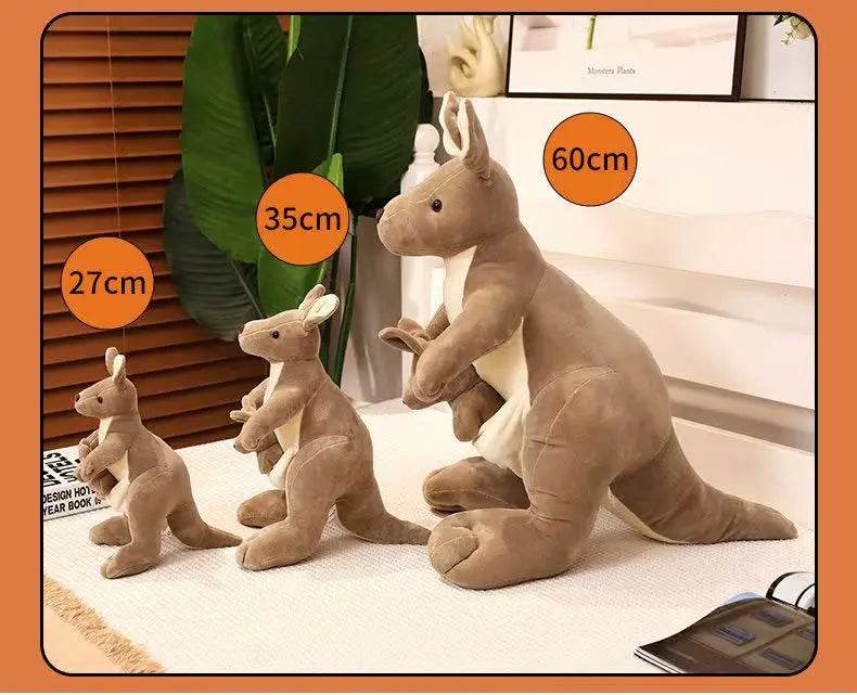 27/35/60cm Mother and Child Kangaroo Doll Simulation Plush Toy Handmade Cartoon Anime Pillow Cushion Home Decor - ToylandEU