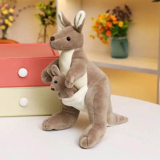 27/35/60cm Mother and Child Kangaroo Doll Simulation Plush Toy Handmade Cartoon Anime Pillow Cushion Home Decor - ToylandEU
