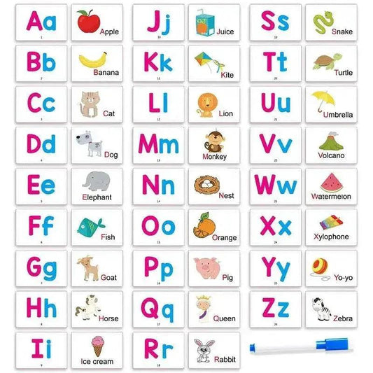  27 First Words Flashcards Alphabets ABC Animal Cards with 1 Pen for Early Learners Kids Gifts -  ToylandEU™