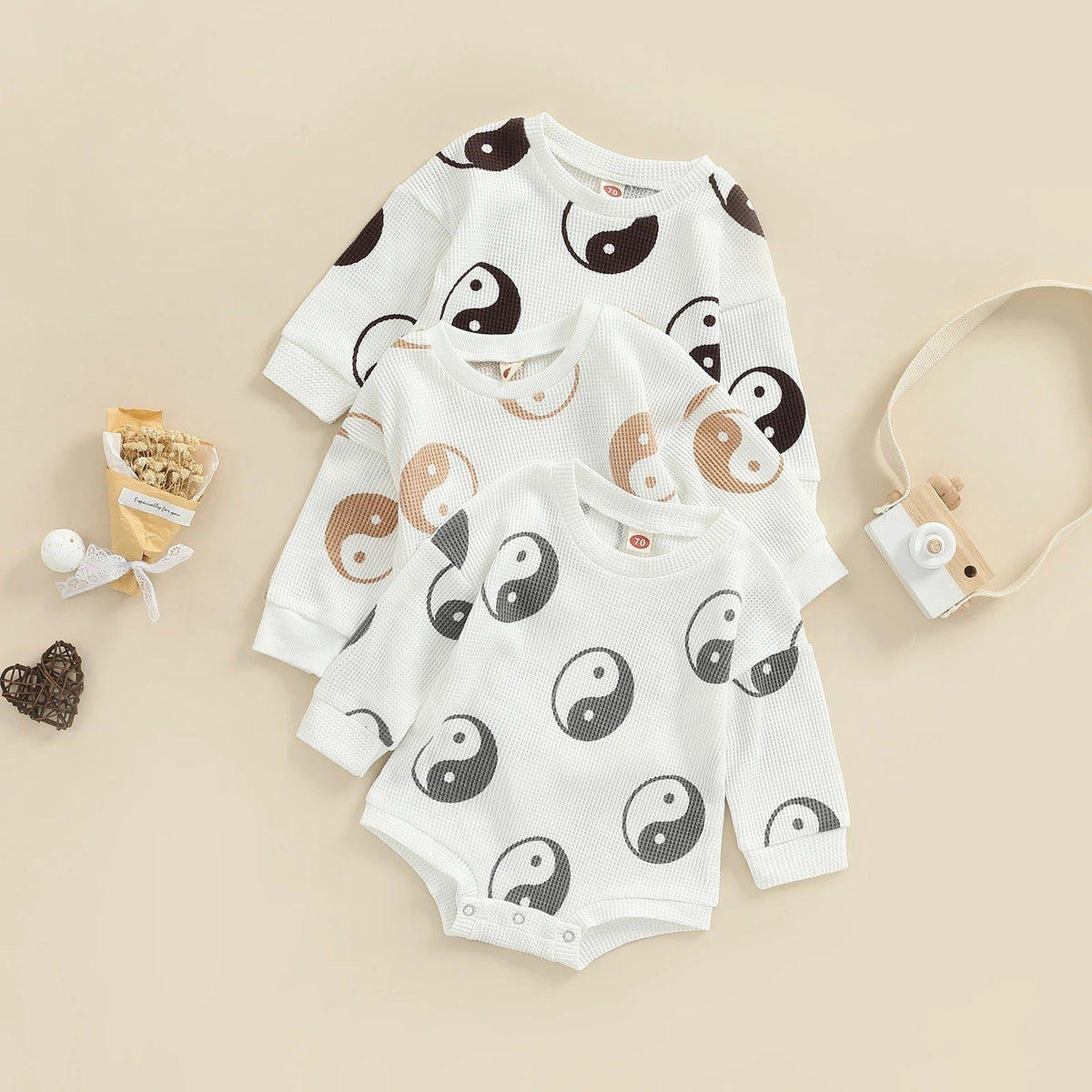 Baby Knitted Long-Sleeve One-Piece Suit | Cotton | Baby & Children's One-Pieces