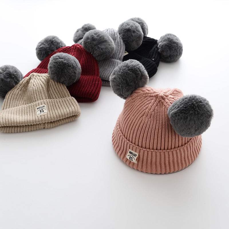 Baby Wool Cap | Plush Ball | Ages 6 Months To 3 Years