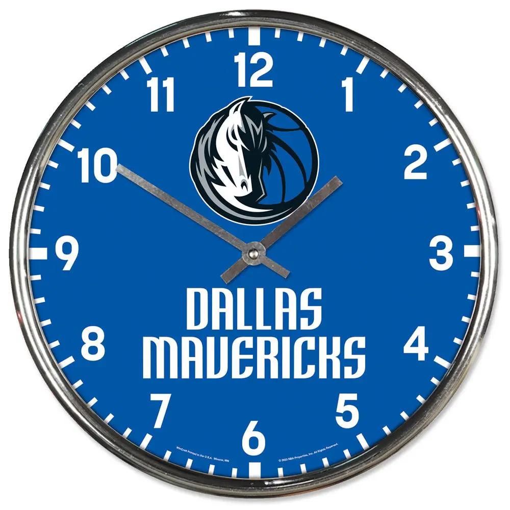 Dallas Mavericks Clock Round Wall Style Chrome Periodic Restock