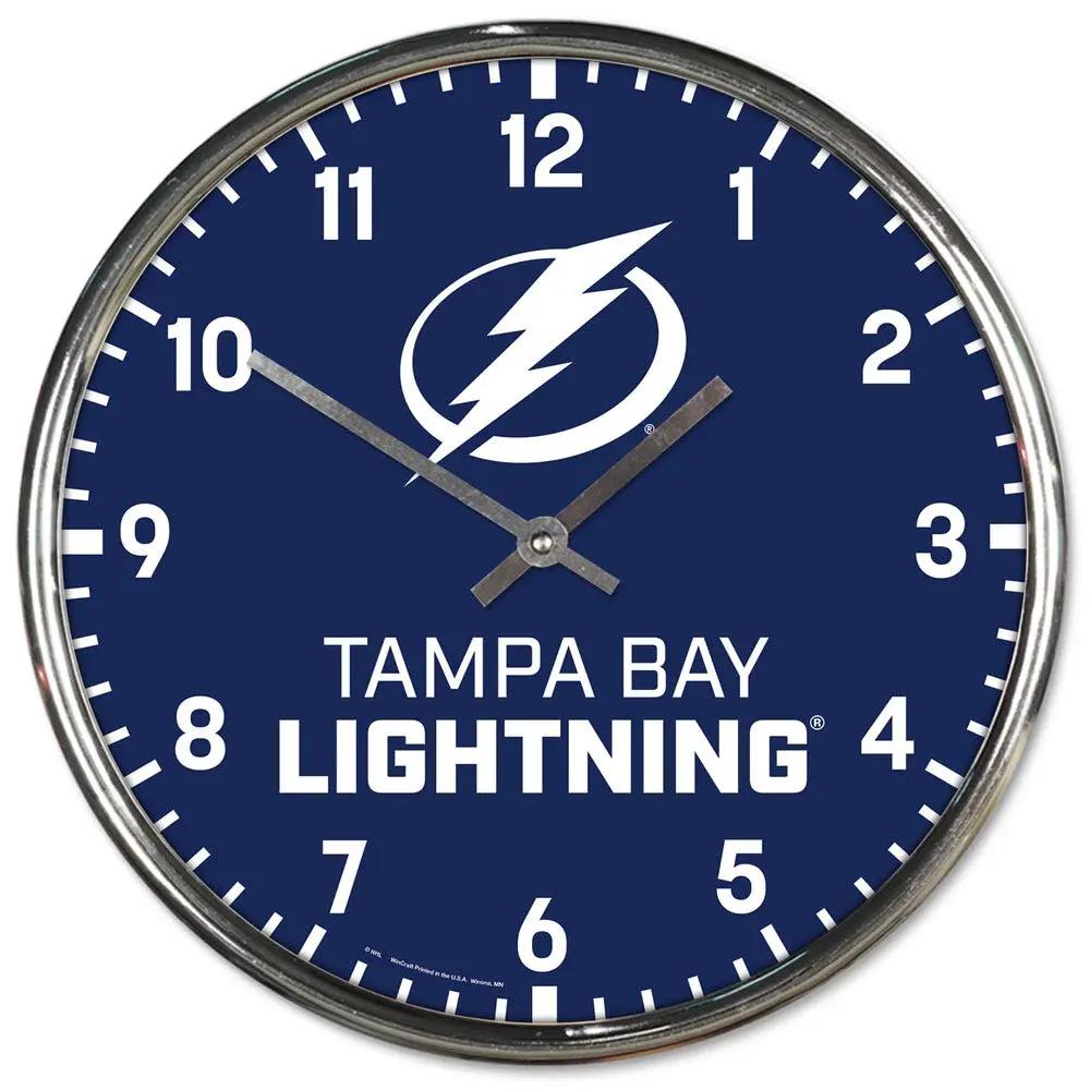 Tampa Bay Lightning Clock Round Wall Style Chrome Periodic Restock