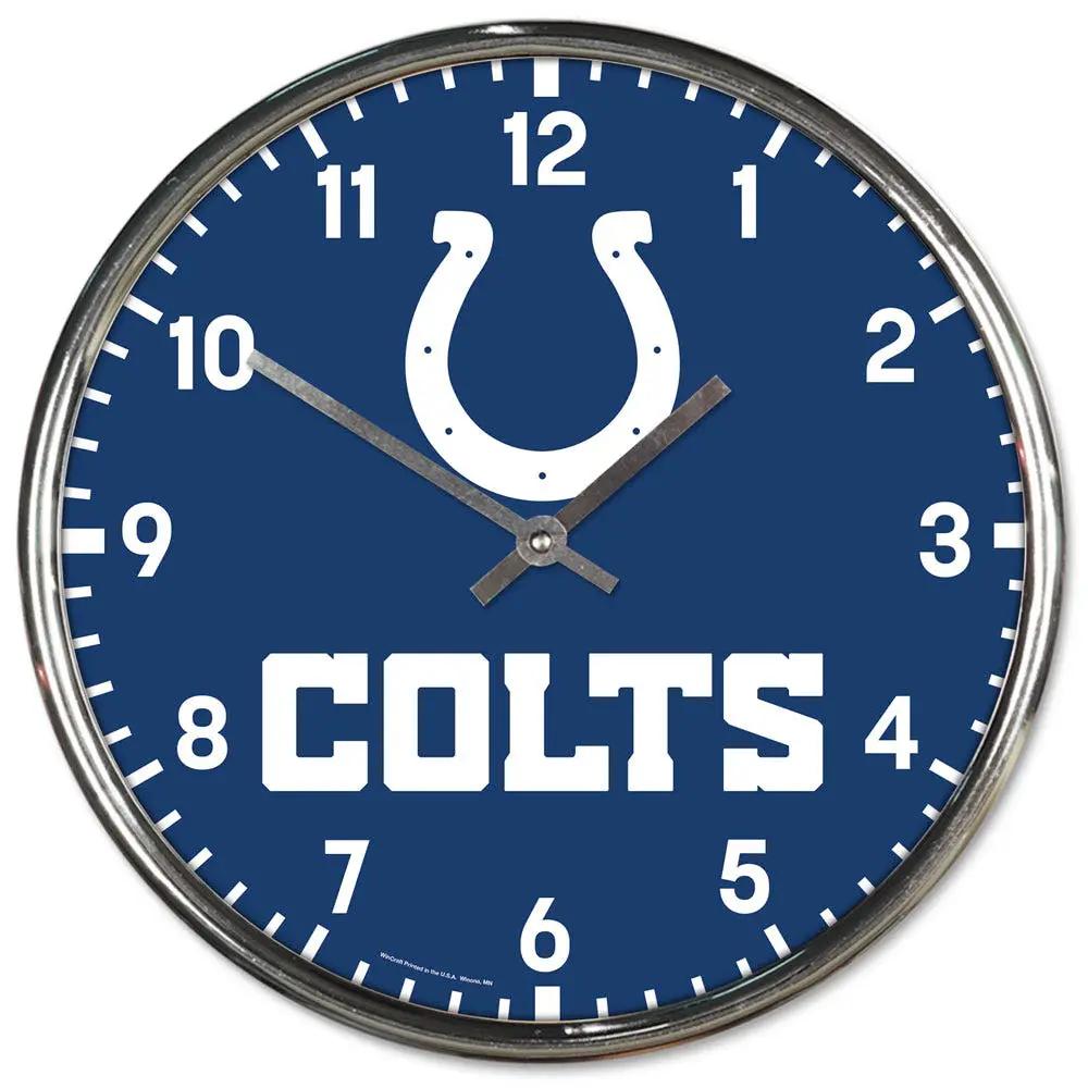 Indianapolis Colts Round Chrome Wall Clock Periodic Restock