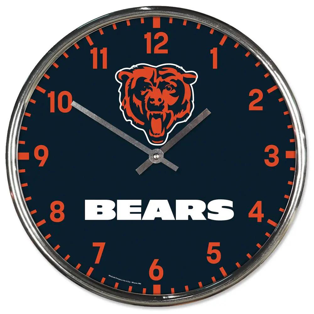 Chicago Bears Round Chrome Wall Clock Periodic Restock
