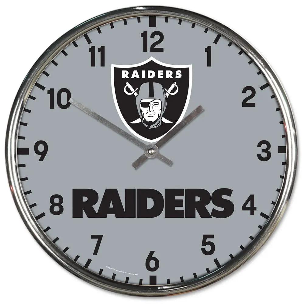 Las Vegas Raiders Round Chrome Wall Clock Periodic Restock