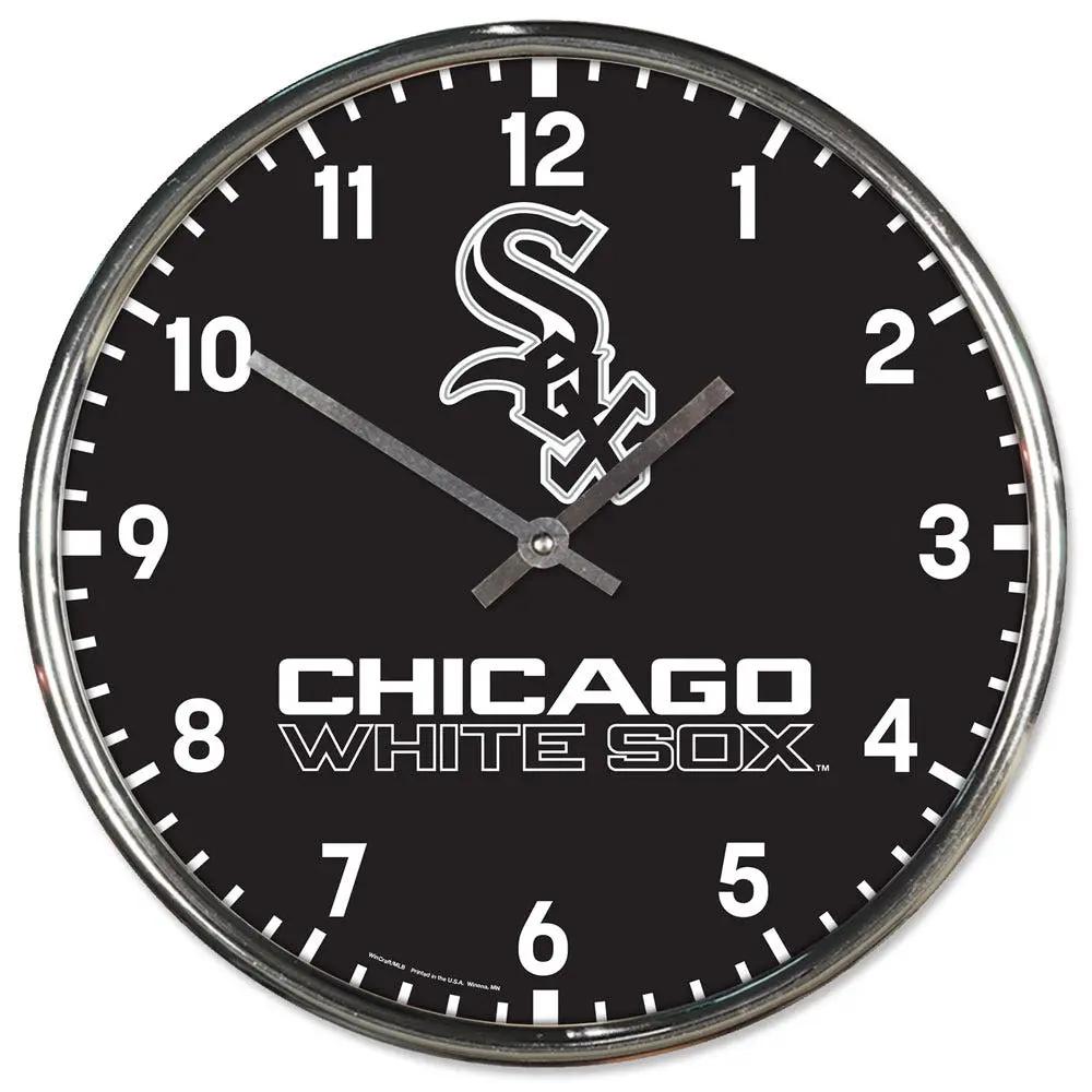 Chicago White Sox Round Chrome Wall Clock Periodic Restock