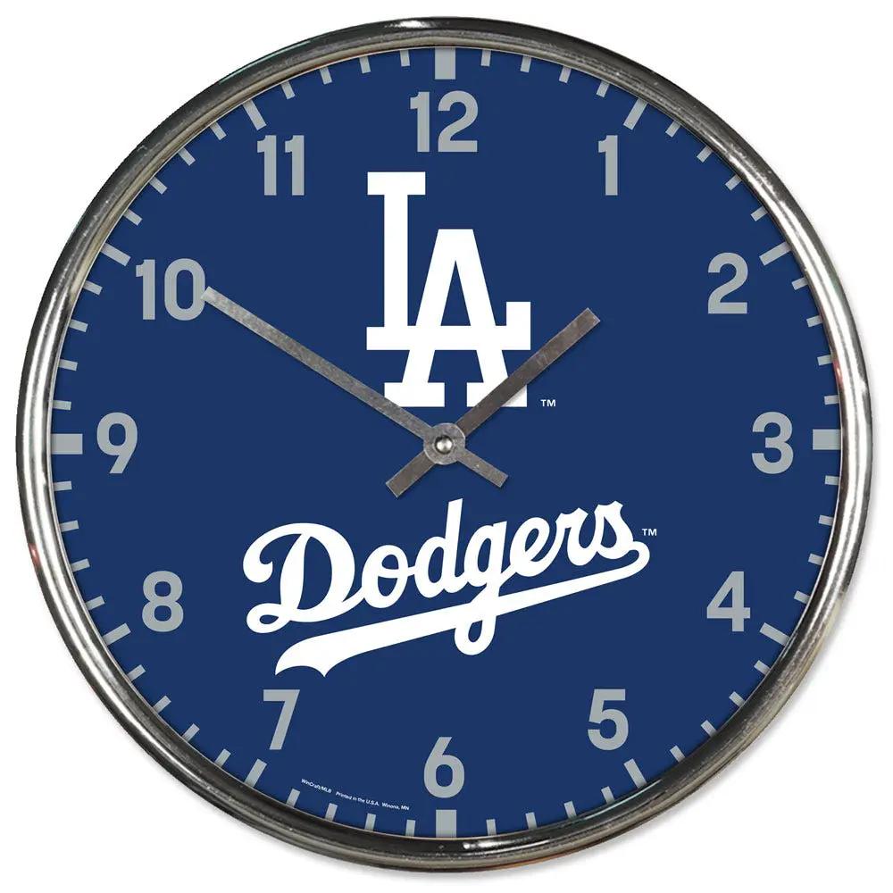 Los Angeles Dodgers Round Chrome Wall Clock Periodic Restock