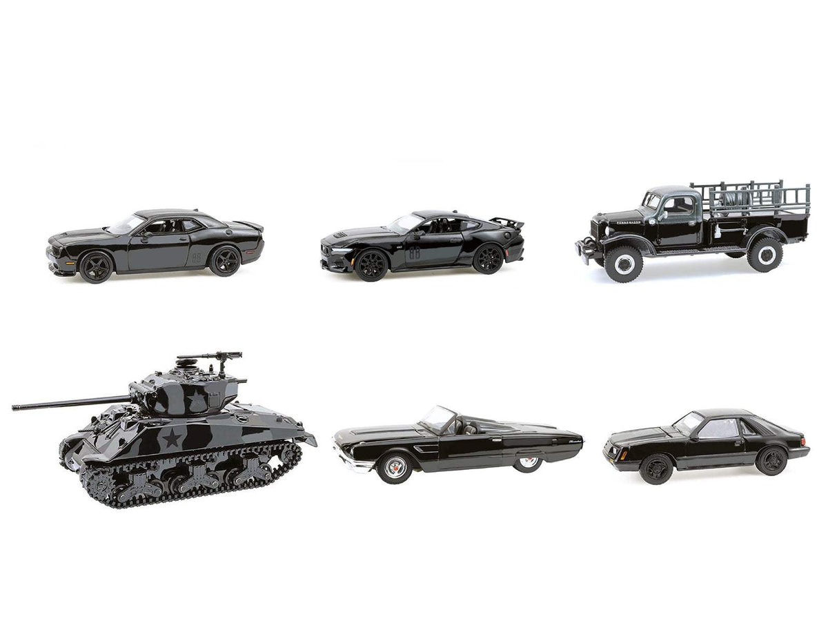 Black Bandit 6 piece Set Series 30 | 1/64 Diecast Model Car | Greenlight | Black Bandit Series