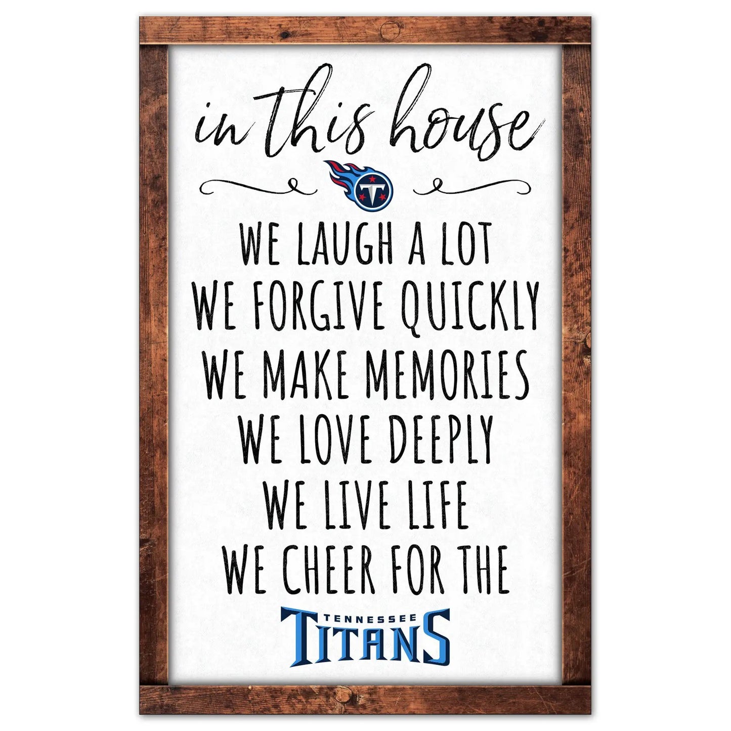 Tennessee Titans Sign 11x17 Wood In This House