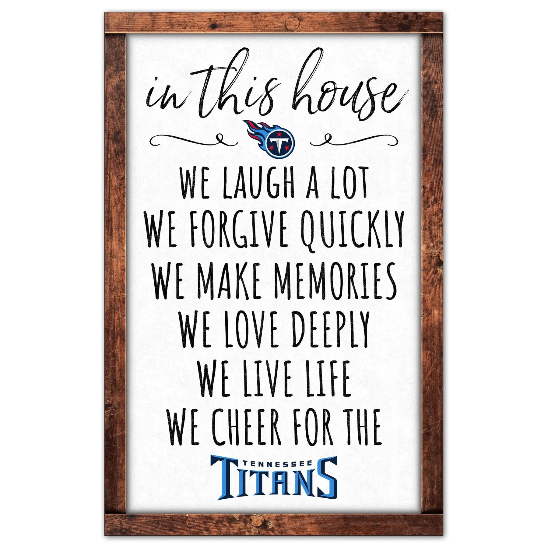 Tennessee Titans Sign 11x17 Wood In This House