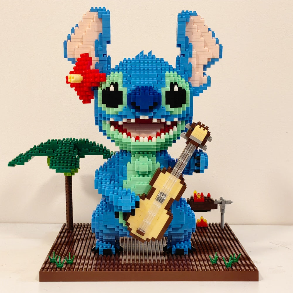 Lilo & Stitch Diamond Mini Building Blocks Set - 2882pcs + 1044 Guitar Stitch Series - ToylandEU