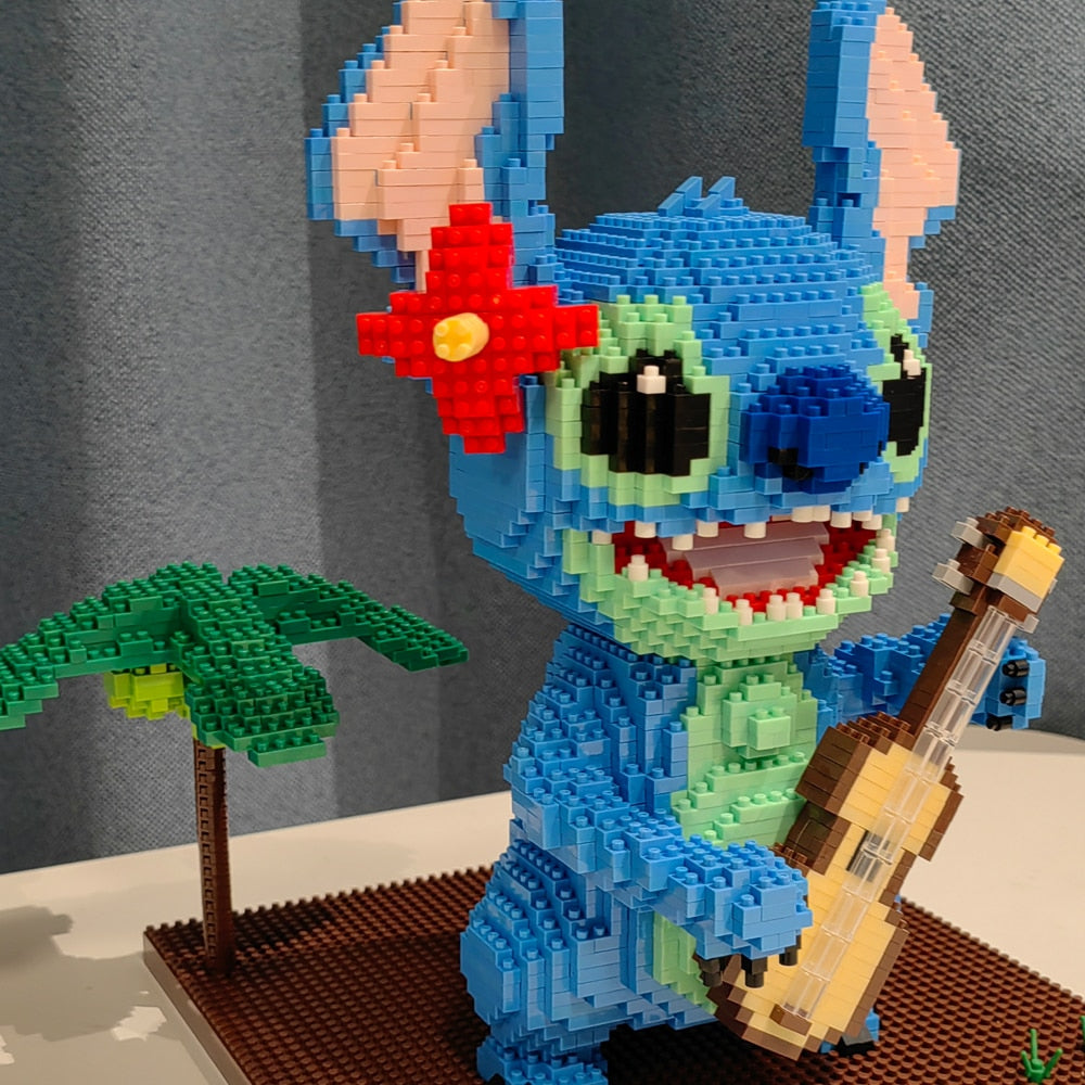 Lilo & Stitch Diamond Mini Building Blocks Set - 2882pcs + 1044 Guitar Stitch Series - ToylandEU