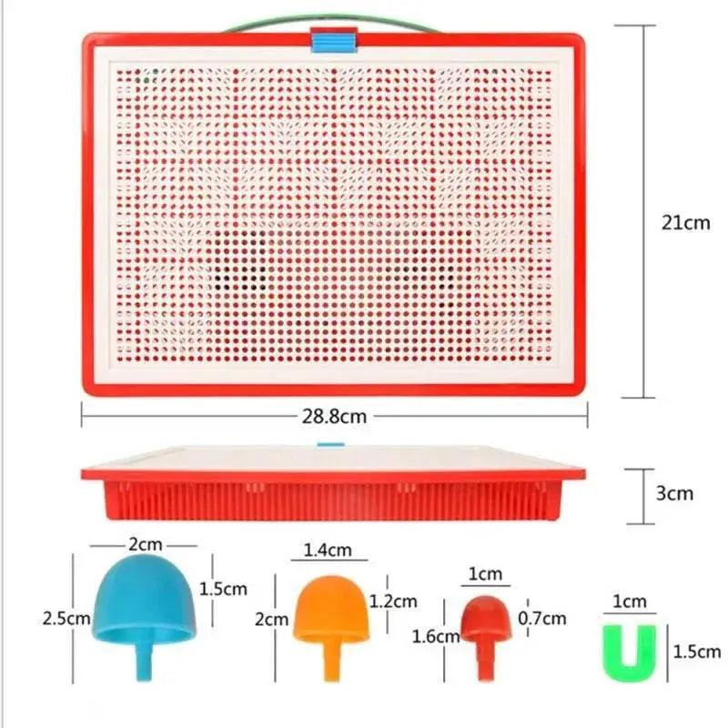  296 Piece 3D Mushroom Nail Puzzle Blocks Montessori Color Recognition Learning Toy For Ages 6 To 12 -  ToylandEU™
