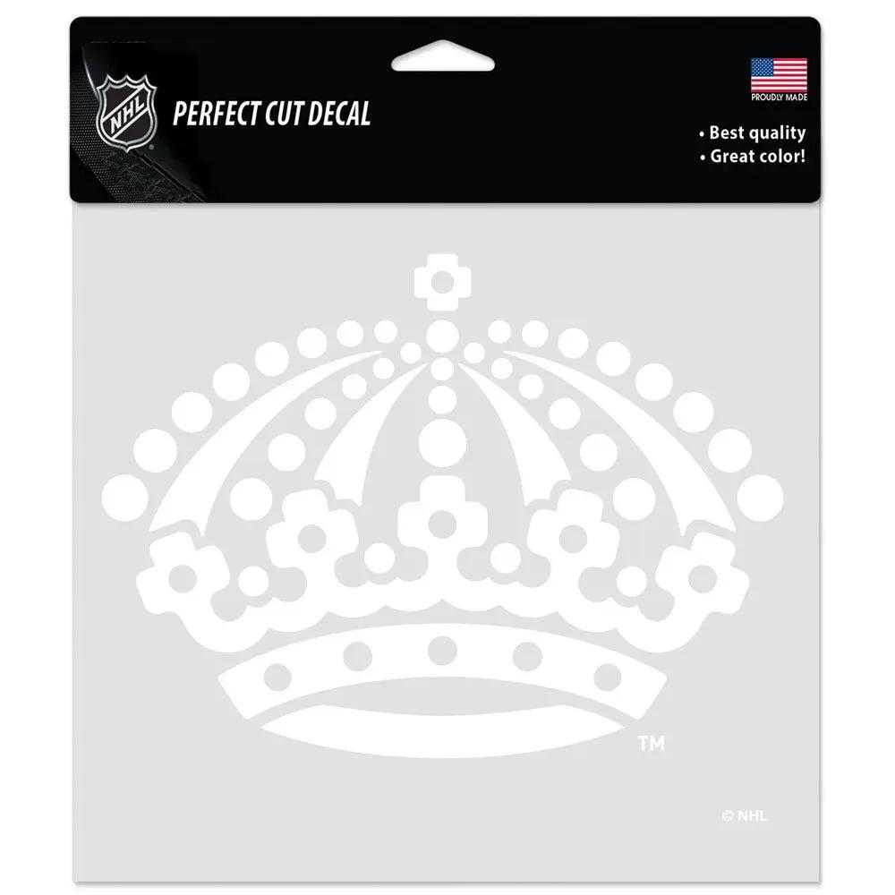 Los Angeles Kings Decal 8x8 Perfect Cut White