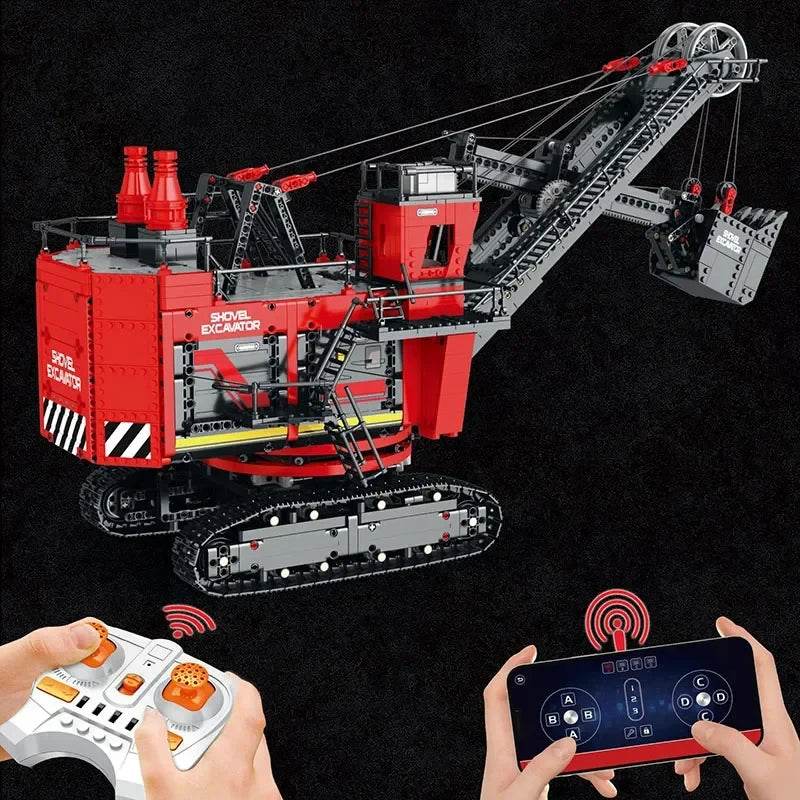2968PCS Electric Shovel Excavator Building Blocks RC Control - ToylandEU