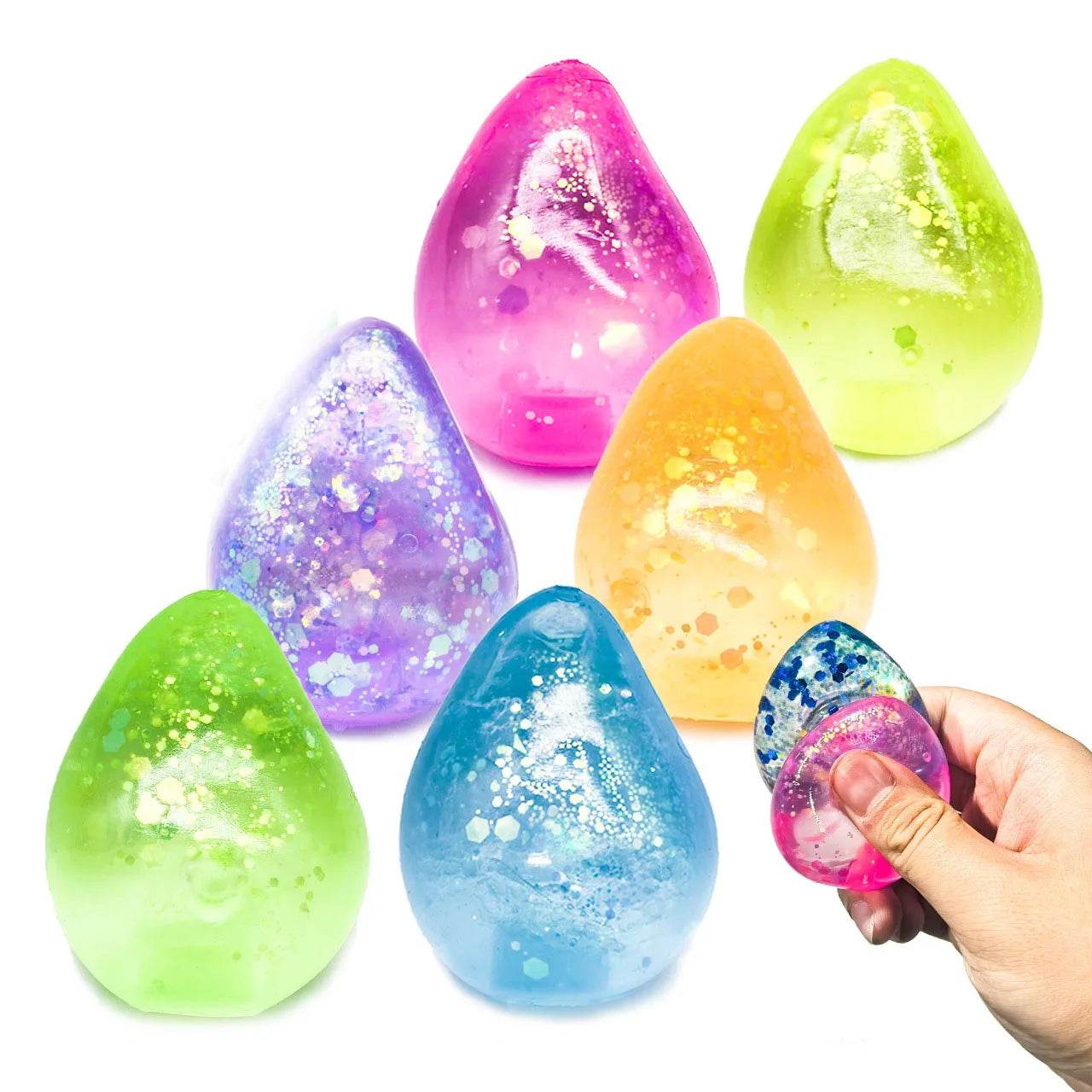 2PCS Aurora Water Drop Maltose Slow Rebound Pinch Ball Toys - ToylandEU