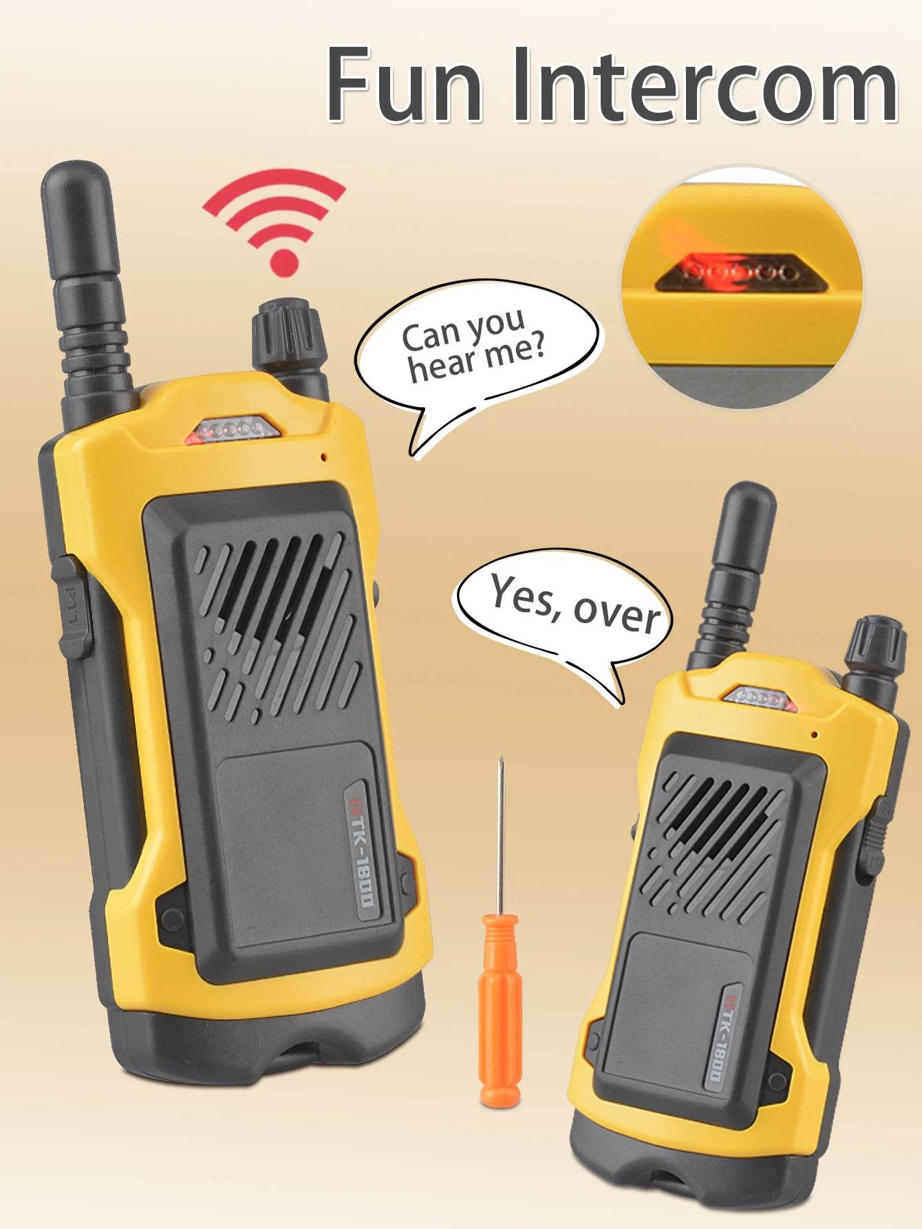 2Pcs Walkie Talkies Mini Model Interphone Long Range Kids - ToylandEU