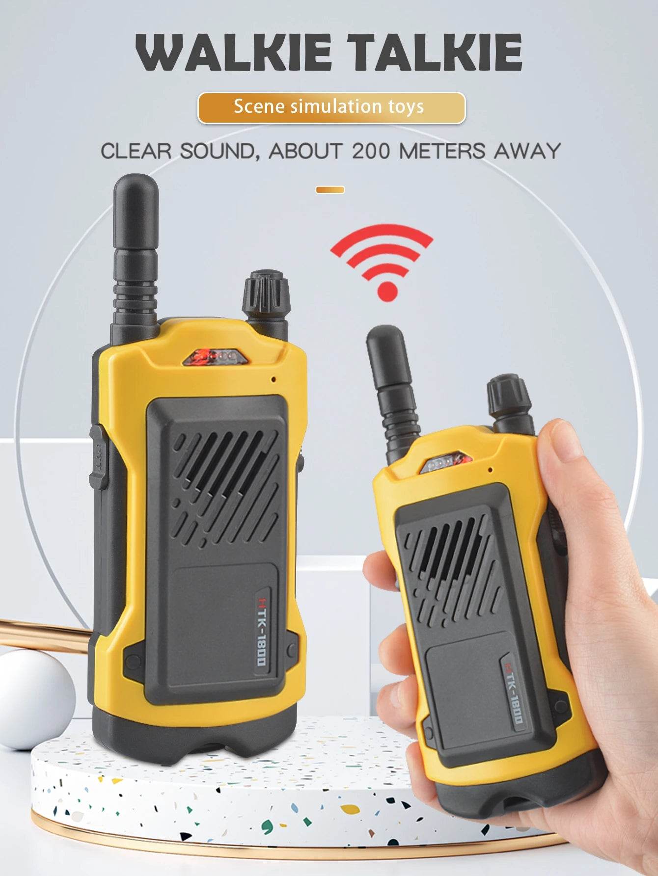 2Pcs Walkie Talkies Mini Model Interphone Long Range Kids - ToylandEU