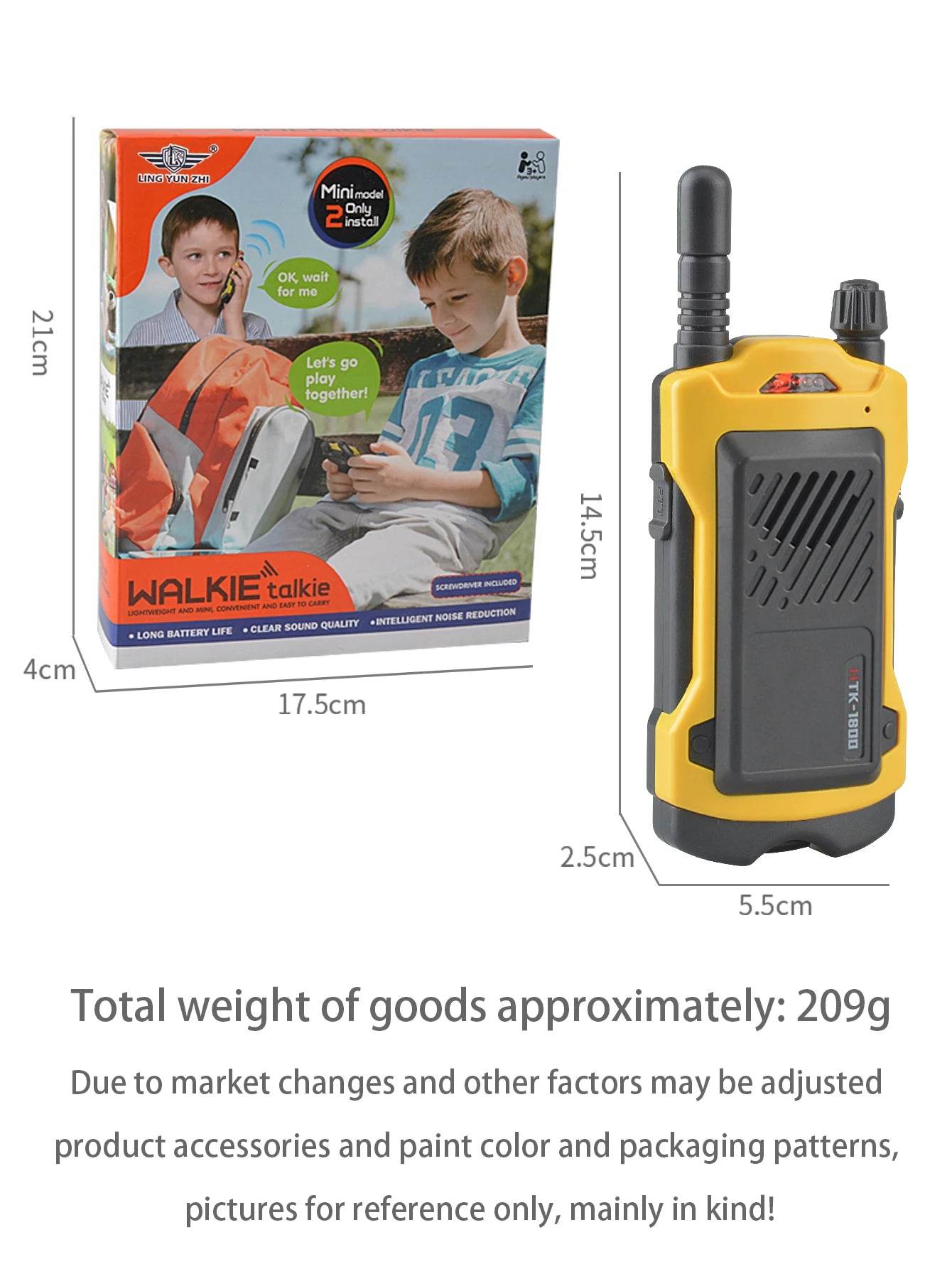 2Pcs Walkie Talkies Mini Model Interphone Long Range Kids - ToylandEU