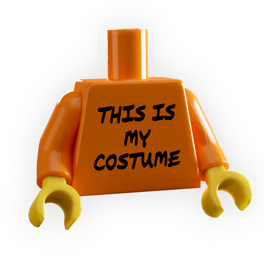 Halloween This Is My Costume Minifig Torso | Custom Printed | B3 Customs