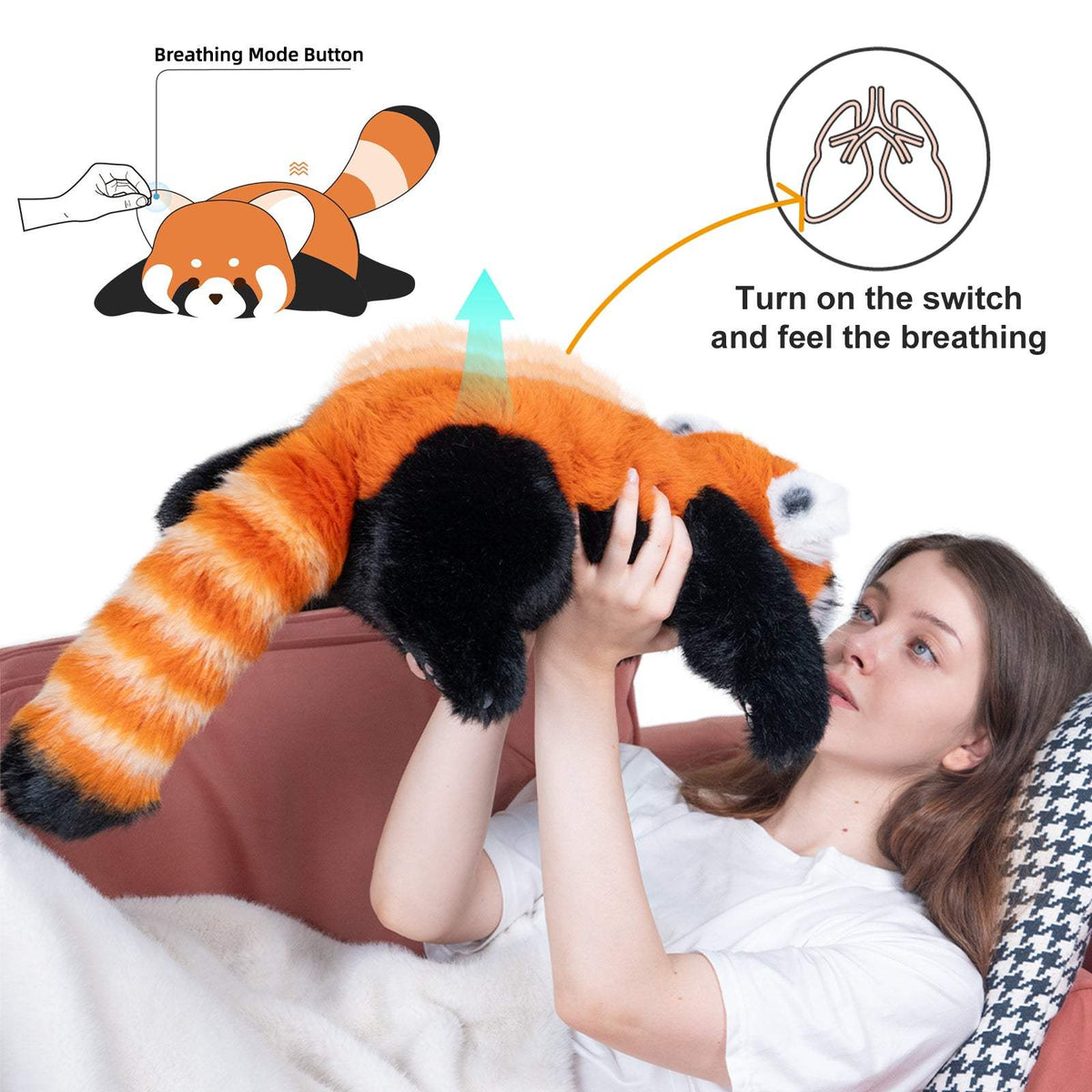 Weighted Stuffed Animal | 2.5 Lbs | Red Panda ESA Companion