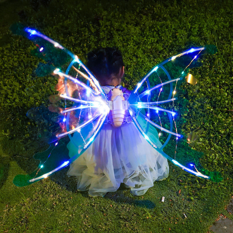 Glowing Butterfly Fairy Wings for Girls - Adjustable, Musical, and Multipurpose