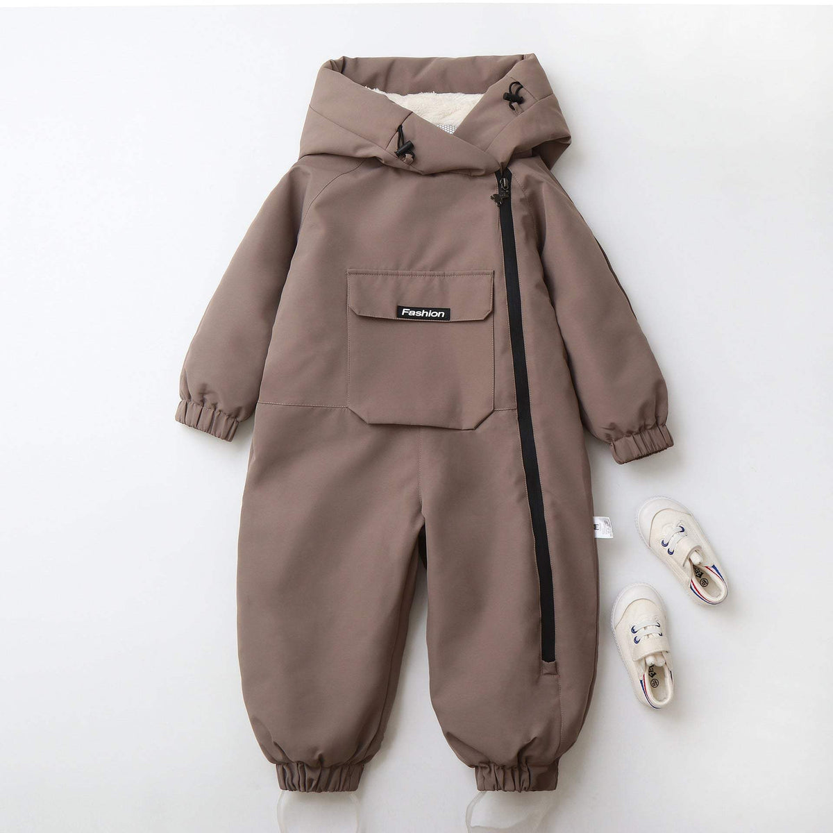 Kids' Hooded One-Piece Crawling Suit | Windproof And Waterproof | Zip-Up | 90-120 cm