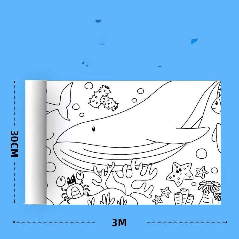 Kids' 3 Meter Graffiti Coloring Scroll | Watercolor
